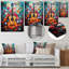 Green Foral Harmony Guitare - musique, art mural en métal-101154696