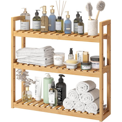 Adjustable 3-Tier Storage Shelf(Natural)