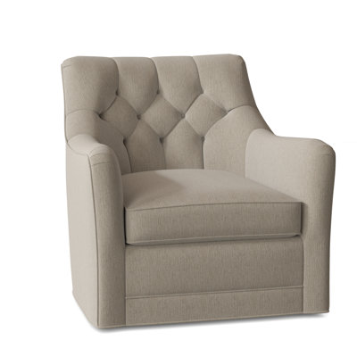 Emery 32" W Tufted Swivel Armchair
