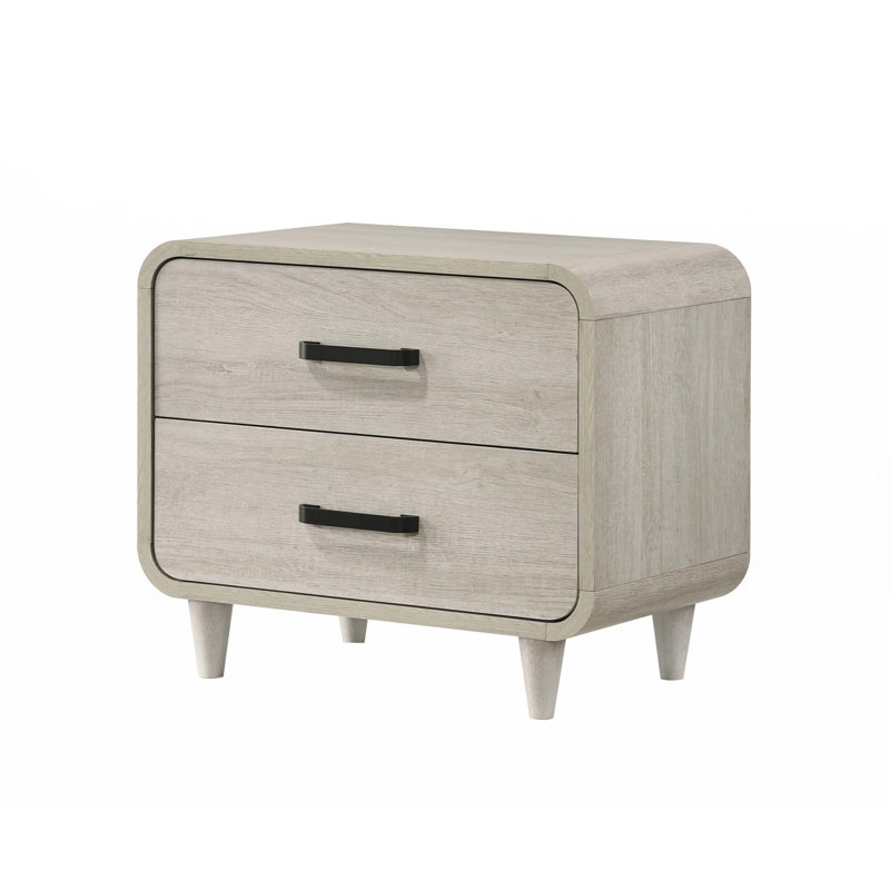 Table de chevet 1 tiroir 2 pièces style contemporain