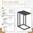 C Shaped End Table w/ Metal Frame Sofa Table for Small Space Indoor Outdoor-619090509