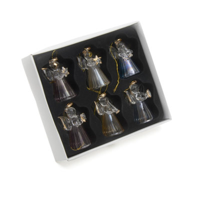 5 cm Glass Angels Hanging Figurine Ornament