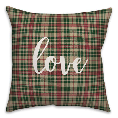  Housse de coussin et insert Love in Tartan