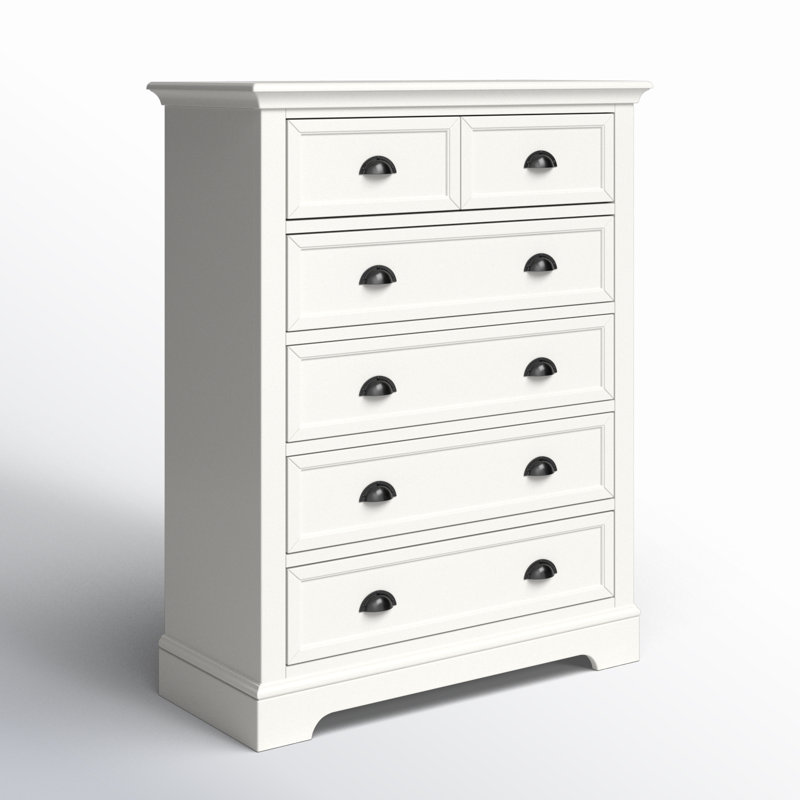 Huey 41.75'' W 6 - Drawer Dresser, White