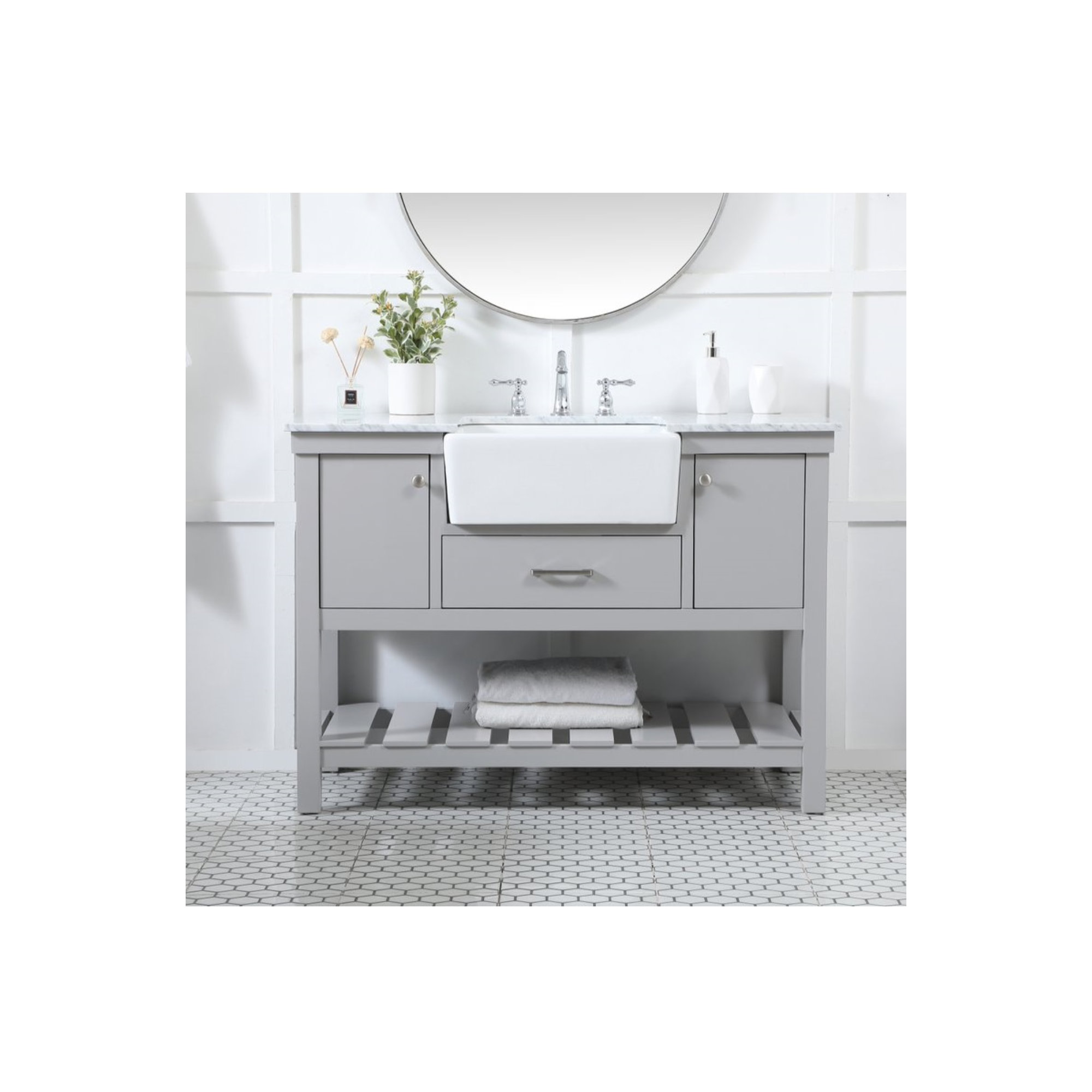 Pelaghia 48'' Single Bathroom Vanity, Gray