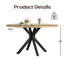 Ash Round Metal Base Dining Table-967047100