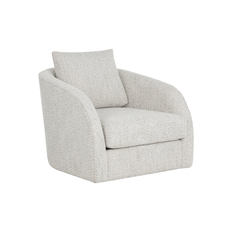 Fauteuil pivotant Wimberly - RIKA CHOCOLAT, Brown Polyester