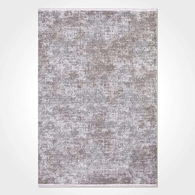 Modern/Abstract Grey Machine Washable Non-Slip Area Rug, Rectangle 2'7 x 5'