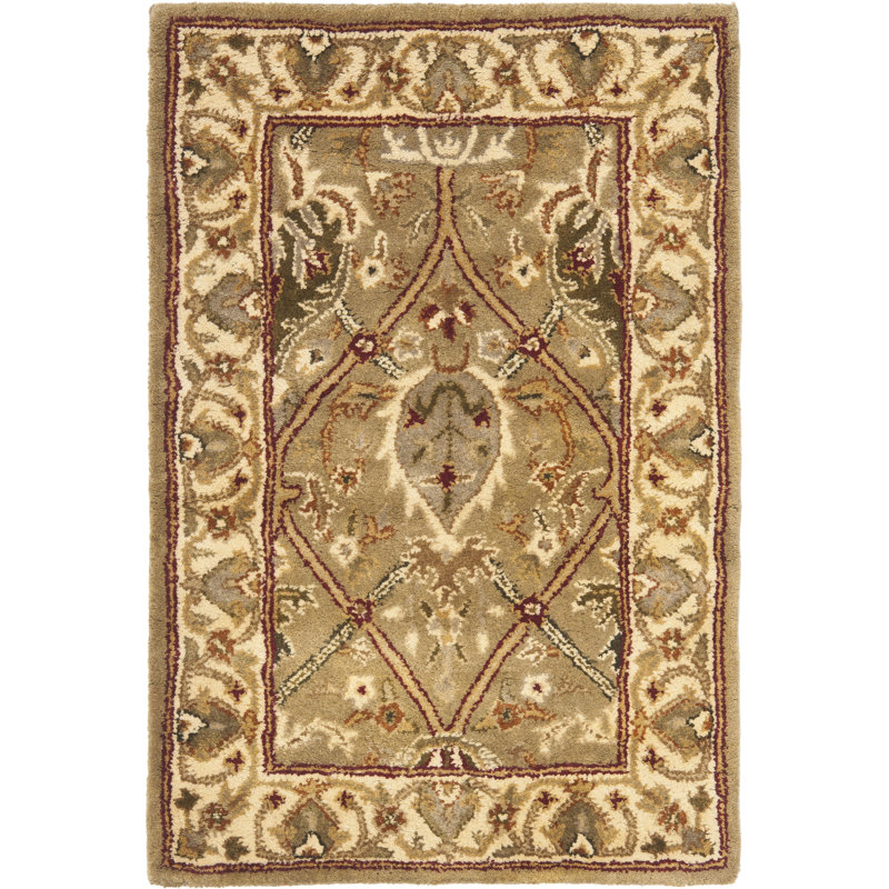 Evie Hand Tufted New Zealand Wool Oriental Rug, Rectangle 2' x 3'