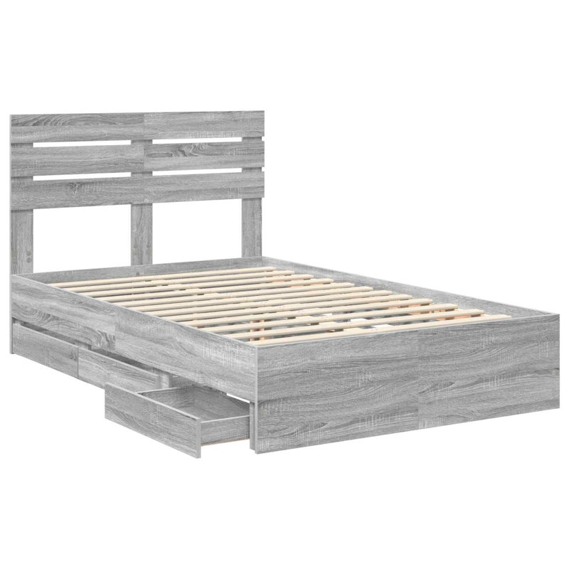 Bed, Small Double (4'), Grey Sonoma