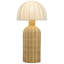 Lampe de table en rotin avec abat-jour dôme blanc naturel
