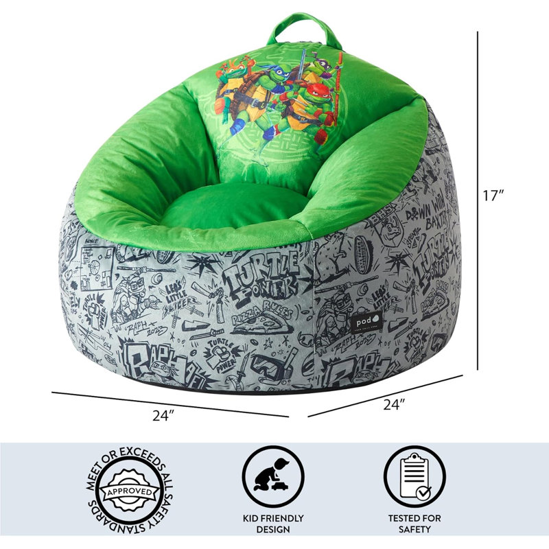Fauteuil à billes en peluche Tortues Ninja