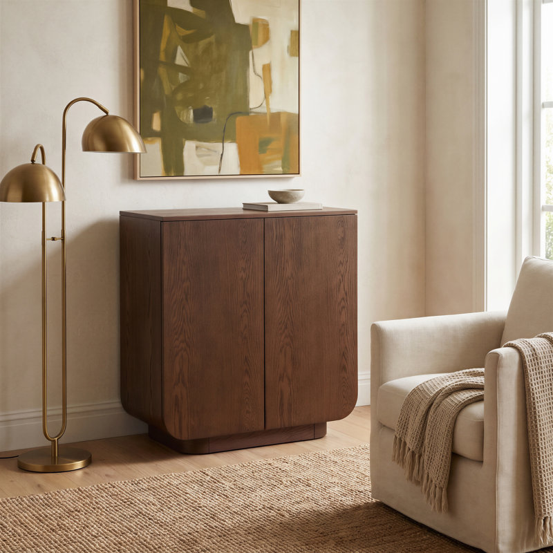Mia 2-Door Cabinet Dune, Nogal
