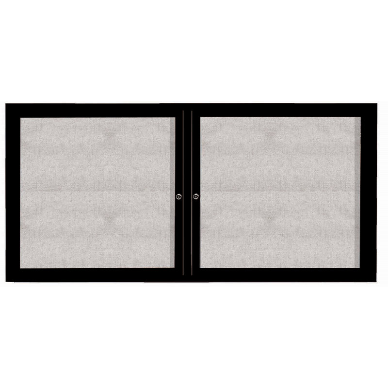 Tableau d'affichage mural extérieur pour l'extérieur, Noir, Deux, H 36 po x l 72 po