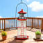 Mangeoire d'oiseaux à énergie solaire pour phare avec balise rotative