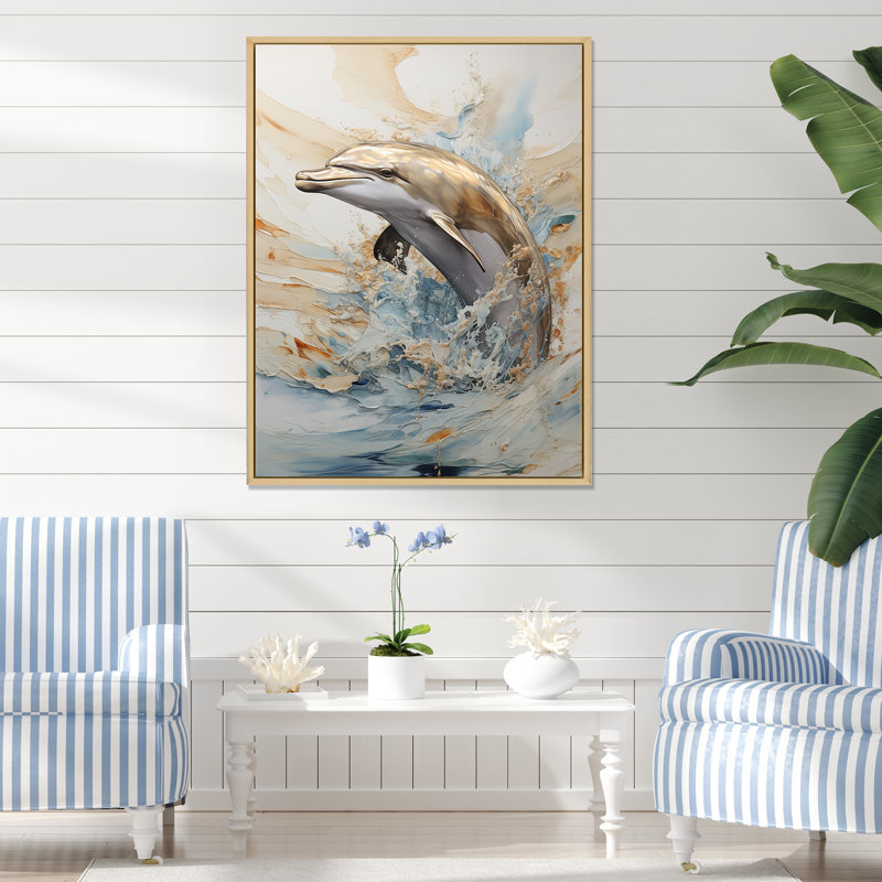 «Beige et doré», impression sur toile, H 32 po x l 24 po x P 1 po, Cadre naturel flottant