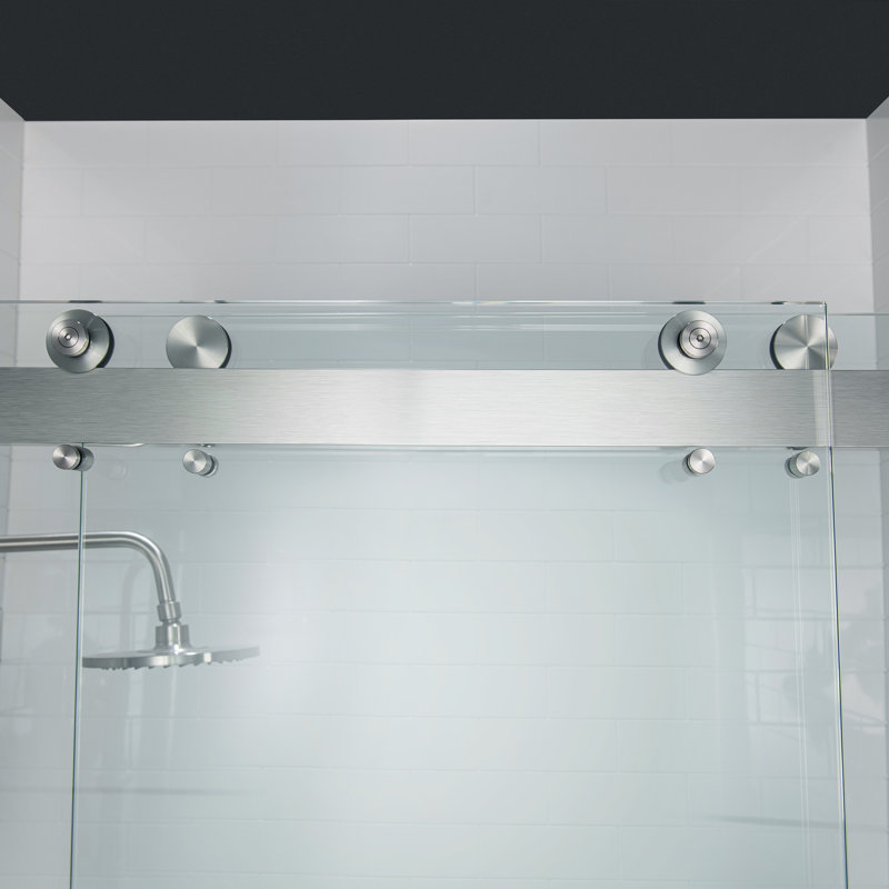 56-60x76" Double Sliding Shower Door with 3/8" Thickened Upgrade Tempered Glass | Stainless Steel Hardware | Safe, Explosion-Resistant, Clear & Stylish, Sturdy & Durable 