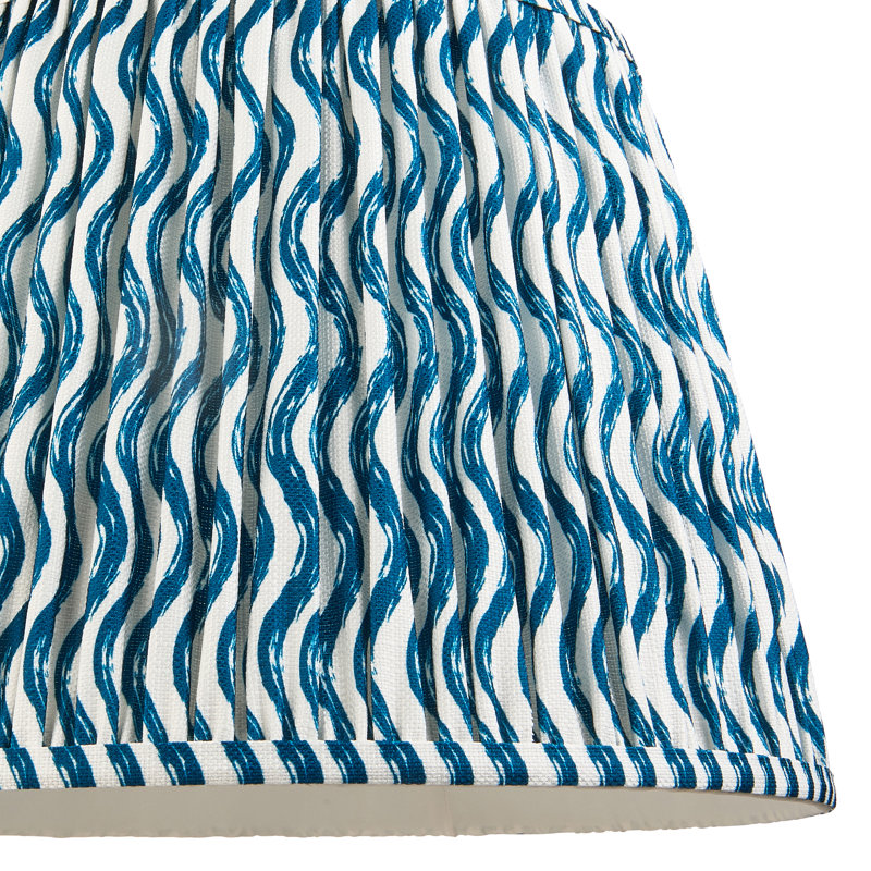 Ripple Lamp Shade, Blue, 27.5cm H x 28cm W x 40cm D