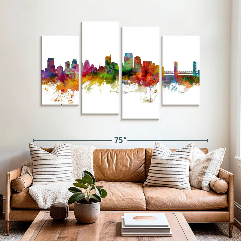 Skyline de Sirci Sacramento, Californie I, H 42 po x l 68 po
