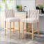Ensemble de 2 tabourets de comptoir à oreilles capitonnés 31 po Vienna-1777080945