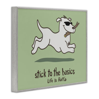 Stupell Industries Stick To Basics Dog  Giclee Art by LIR