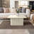 Aurel 31.5" Fluted Square Coffee Table-1711633965