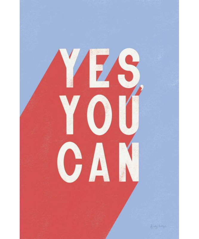 «Trinx Thorns, Becky», reproduction d'art sur toile tendue, «Yes you can», H 40 po x l 28 po