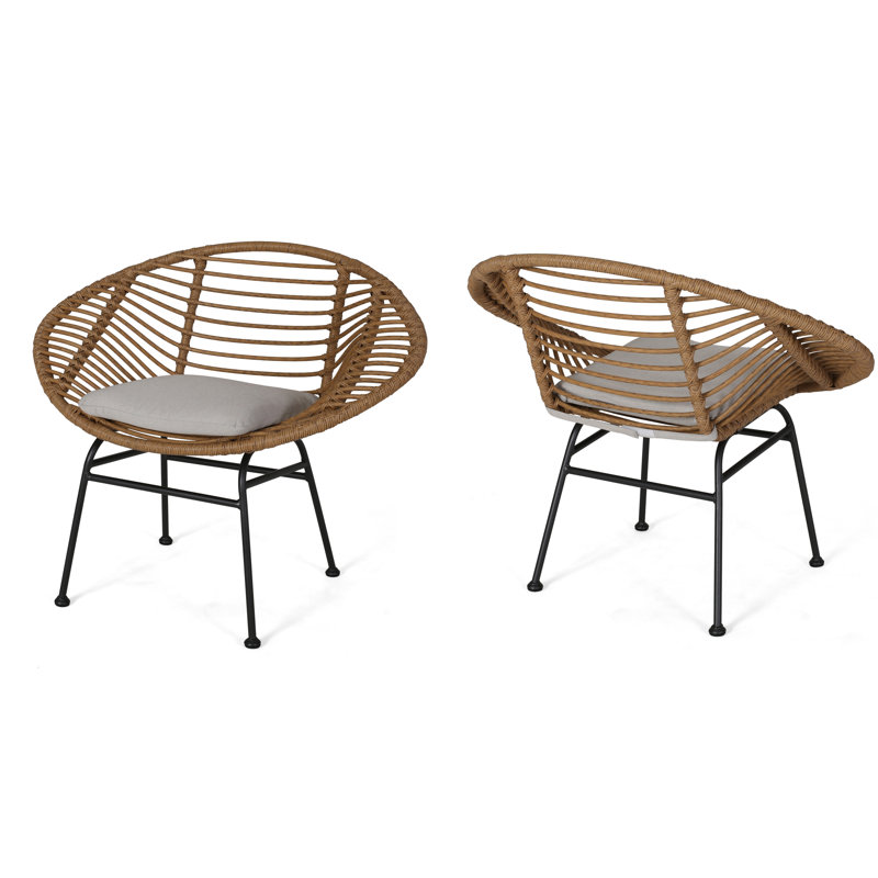 Fauteuil Papasan large de 93,98 cm, englund, Beige, Brun pâle