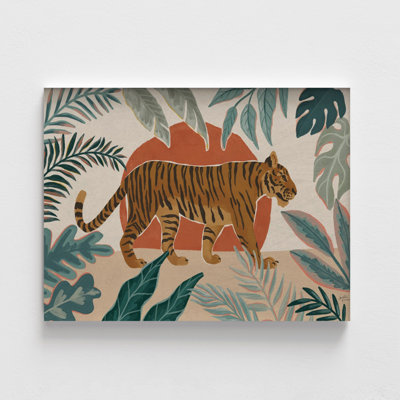 Reproduction d'art encadré tigre, impression d'art mural jungle, décoration murale nature, impression de peinture tigre, tigre, art mural encadré, art mural surdimensionné 42 po x 56 po