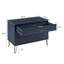 Commode cannelée 35 "de couleur bleu nuit Dumbo (3 tiroirs)-173075553