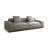 Gray Genuine Leather Modular Sofa cushion couch-471534613