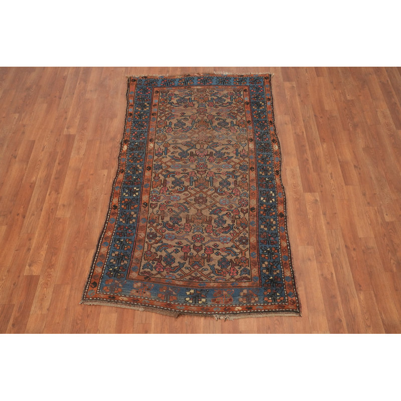 Tapis teinture végétale antique pré-1900 3 x 6
