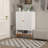 Grid Double Door Shoe Cabinet, Three Adjustable Compartments For Flexible Storage, Suspended Hollow Shoe Changing Compartment, Bottom 15Cm Moisture-Proof High Foot Design