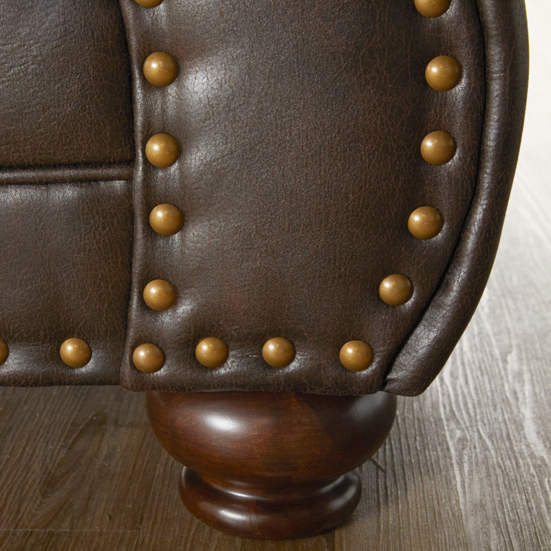 Fauteuil à têtes de clou Leinster, Espresso