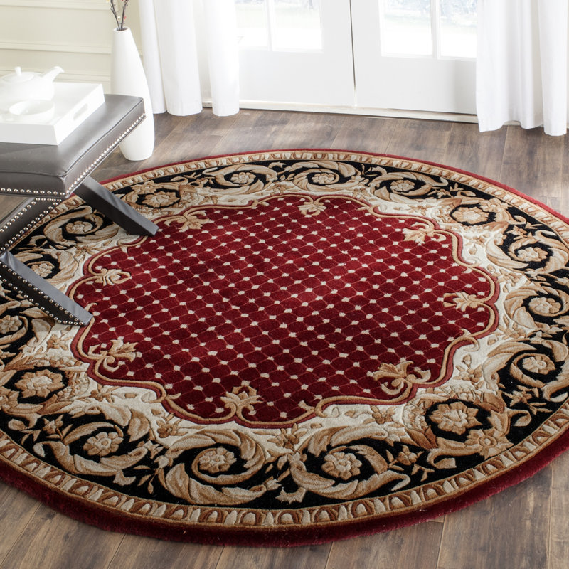 Naples Hand Tufted Wool Pile Oriental Rug, Round 6'