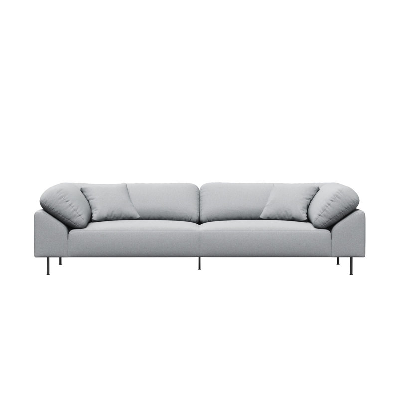 Collar 3-Seater, Cotton Blend, Ivory
