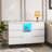 Modern White Gloss Sideboard Cabinet With Advanced LED Light And Powerful Storage