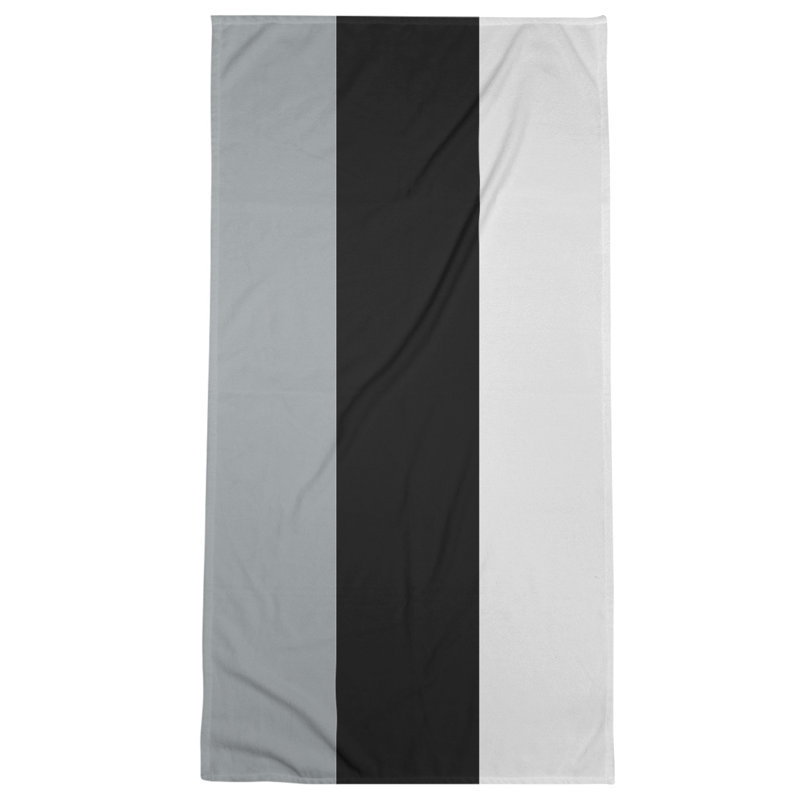 Cotton Blend Beach Towel, Black