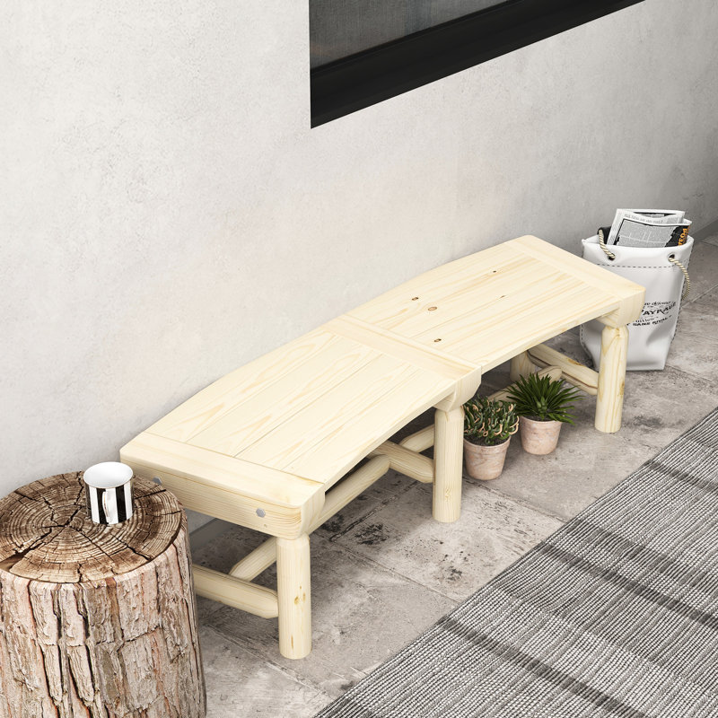 Fauteuil inclinable Zero Gravity - pour l'extérieur avec fonction de verrouillage en bois semi-circulaire, patio naturel, terrasse, cour,