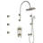 3-Function Vintage Thermostatic Rainfall Shower System with Rainfall Head, Hand Shower & Body Jets