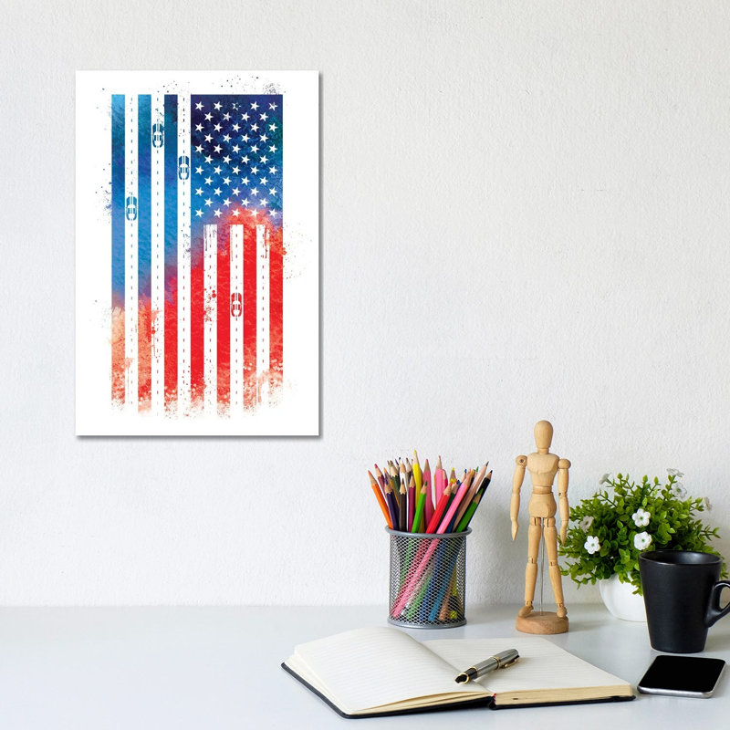 Auto Racing Sports Flag by 5by5collective - Wrapped Canvas Print, 30.48cm H x 20.32cm W x 1.91cm D