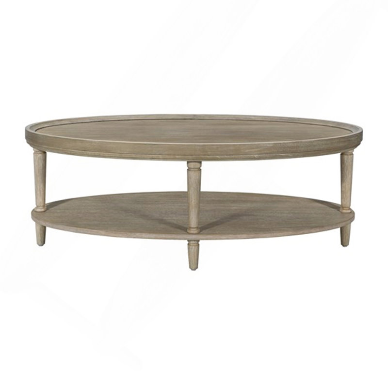 Oval Coffee Table With Shelf
