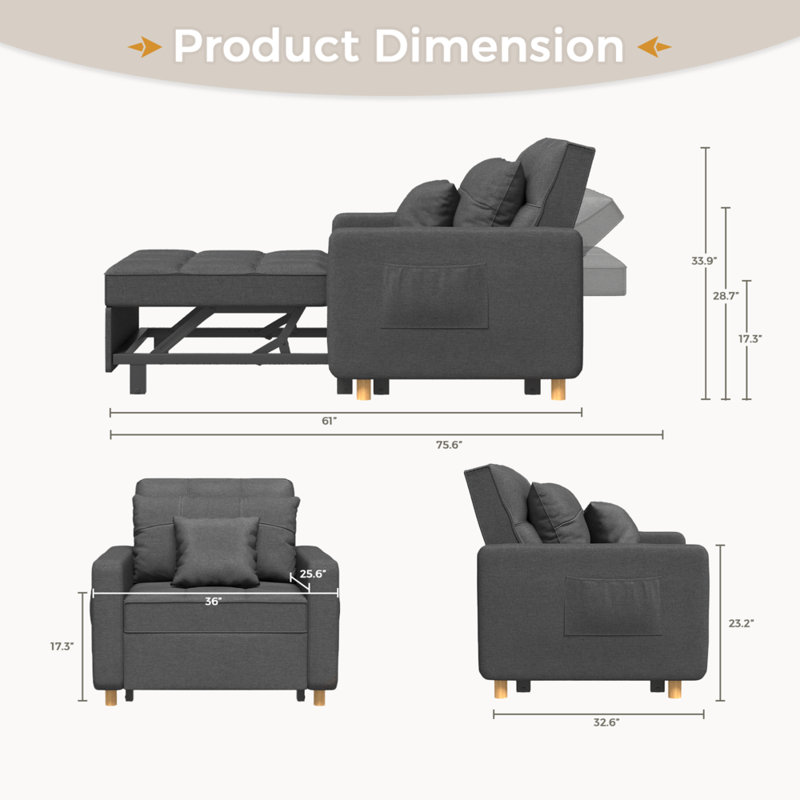 Chaise d'appoint rembourrée Heckman, Velours gris moderne