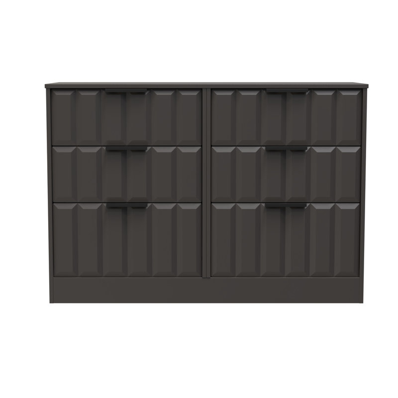 Besian 6 Drawer Wide Chest (Ready Assembled), Graphite