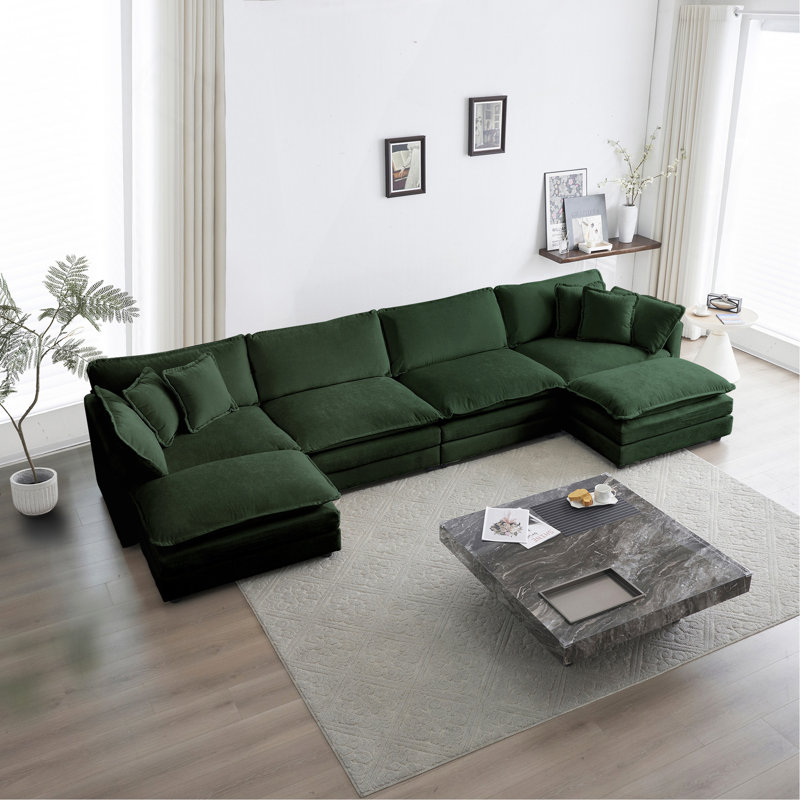 Canapé en U confortable avec méridienne réversible