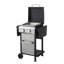 Barbecue au propane à 2 brûleurs, SS Plancha, puissance de 24 600 BTU avec grilles de cuisson en émail pour barbecue, table d'appoint pliable, panier suspendu, acier inoxydable