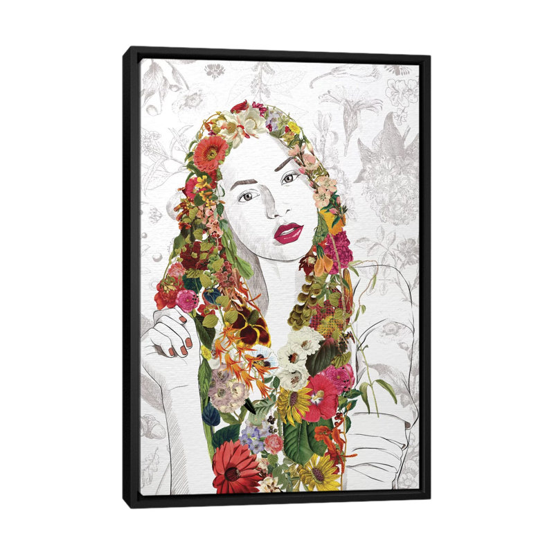 «Flower Fairy», impression sur toile, Toile encadrée noire, Pas de tapis, H 60 po x l 40 po x P 1,5 po