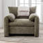 Fauteuil surdimensionné en chenille moderne pour une détente sans effort
