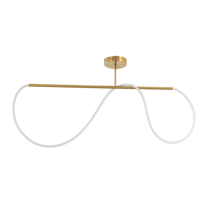 Plafonnier encastré à DEL Binta, Laiton doré, H 36 po x l 39,98 po x P 0,75 po