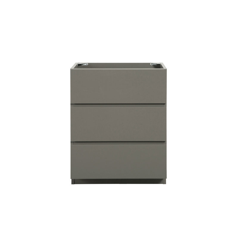Floor Cabinet WITHOUT Basin, With Three Drawers, Pre-Assembled, 24"